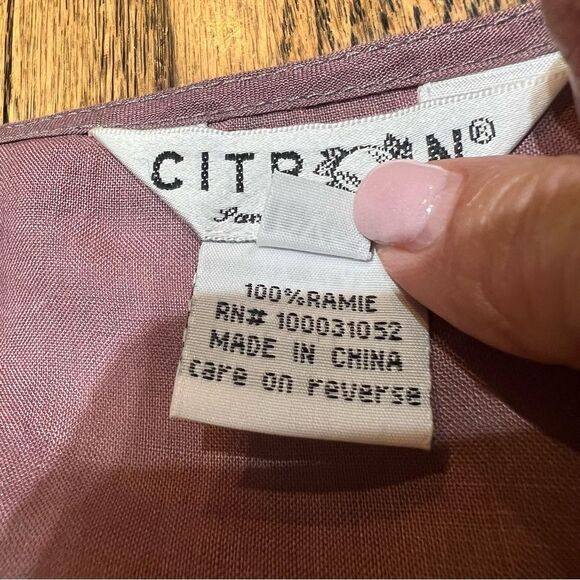 CITRON  Sleeveless Floral Tank Top One of a Kind Artwork Top size XSP - Picture 6 of 6